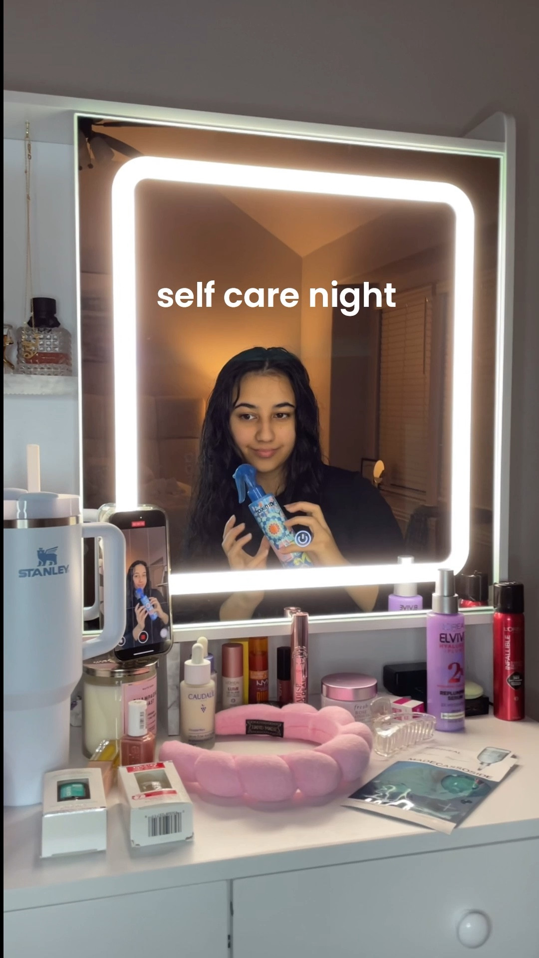 Self care night routine 🩷 my fav hair products and skincare #LTKStyleTip 

#LTKFindsUnder50 #LTKBeauty