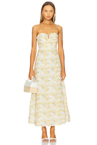 Bardot Lora Broderie Maxi Dress in Yellow Floral from Revolve.com | Revolve Clothing (Global)