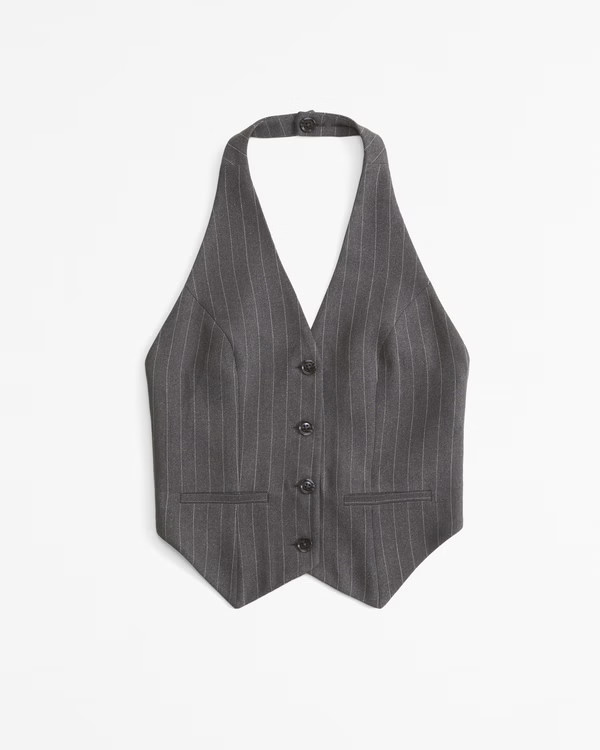 The A&F Mara Tailored Halter Vest | Abercrombie & Fitch (US)