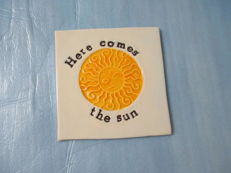 Ma1 Here Comes the Sun Tile Square Ceramic Mosaic Tile - Etsy | Etsy (US)