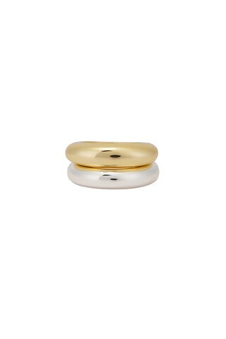 Ettika Modern Dome Ring Set in Silver & Gold from Revolve.com | Revolve Clothing (Global)
