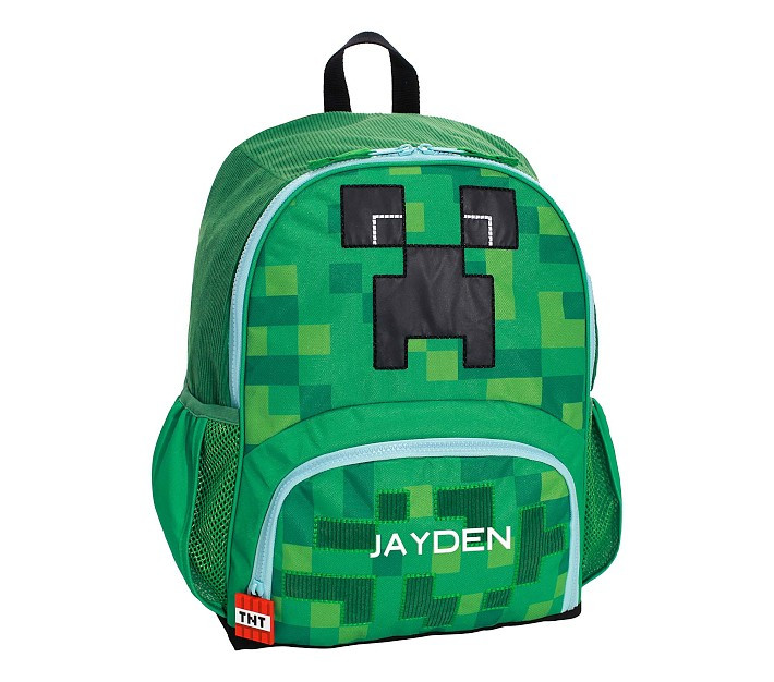 Mackenzie Minecraft™ Creeper Critter Glow-in-the-Dark Backpacks | Pottery Barn Kids