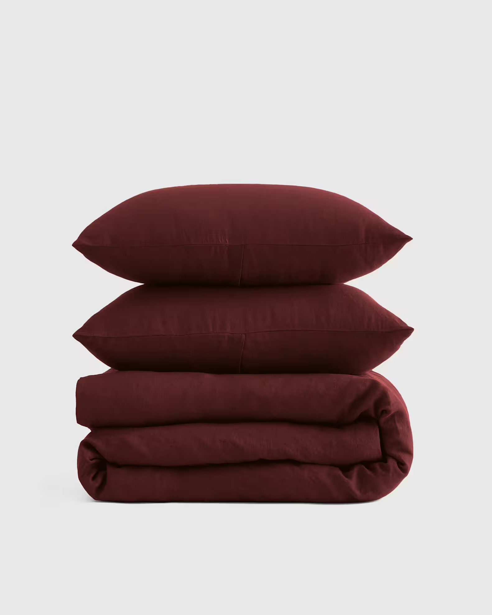 Linen Duvet Cover Set | Quince in Burgundy | Quince