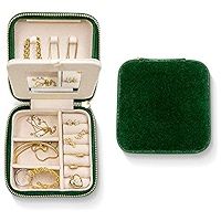 Plush Velvet Travel Jewelry Box Organizer | Travel Jewelry Organizer Box, Travel Jewelry Case | Smal | Amazon (US)