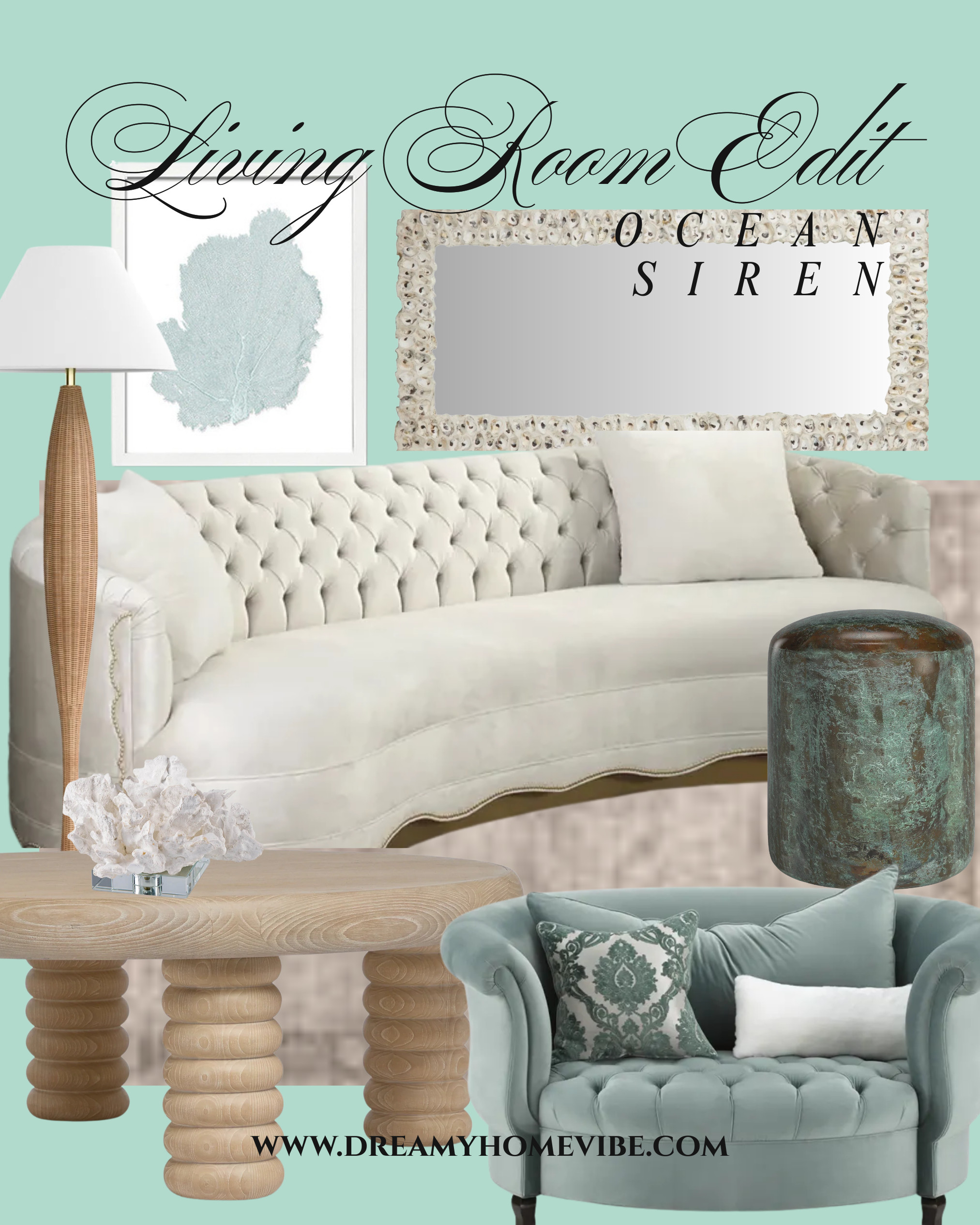 Dive into serenity with the Haute House Analise 90" Sofa—luxurious velvet, diamond-tufted back, and plush faux fur pillows. Transform your living room into a coastal sanctuary today! #CoastalVibes #LuxuryLiving #VelvetSofa 

 #LTKHome