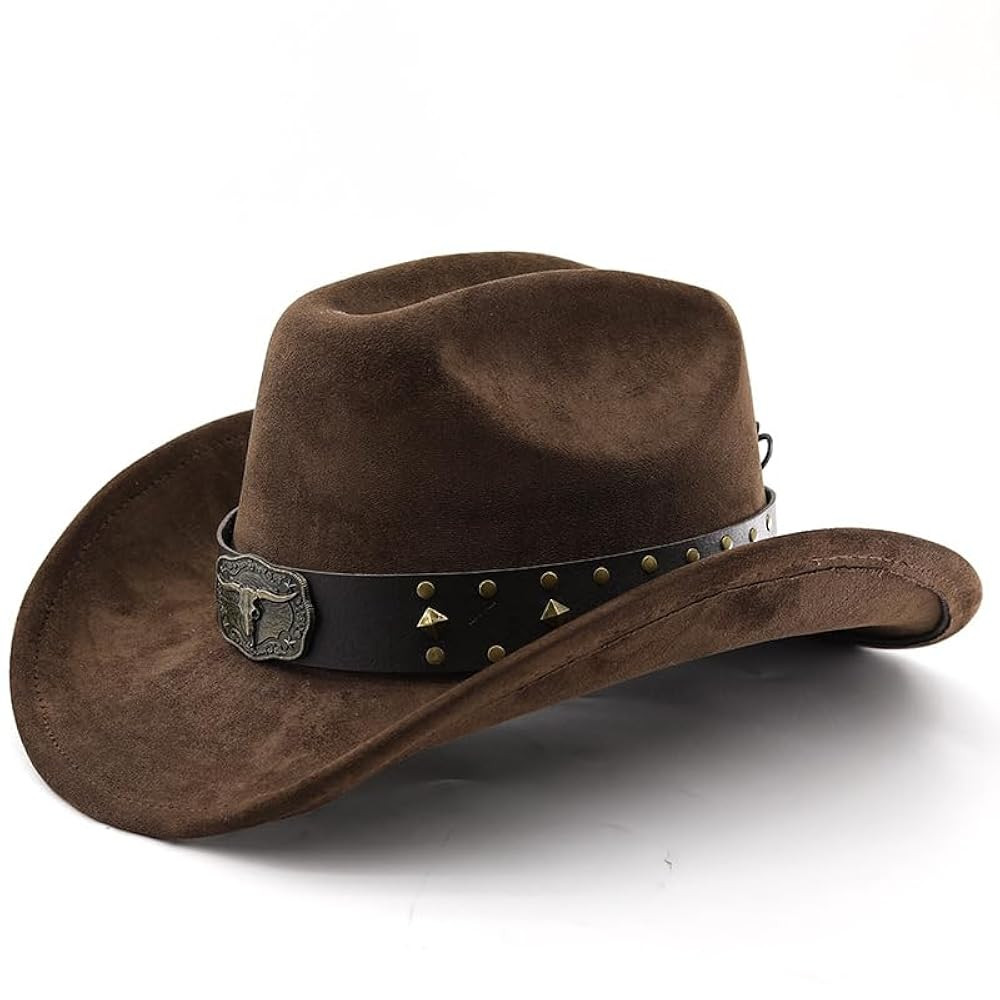 LIDHAY Cowboy Hat for Women Men with Shapeable Wide Brim Western Suede Hat for Cowboys and Cowgir... | Amazon (US)