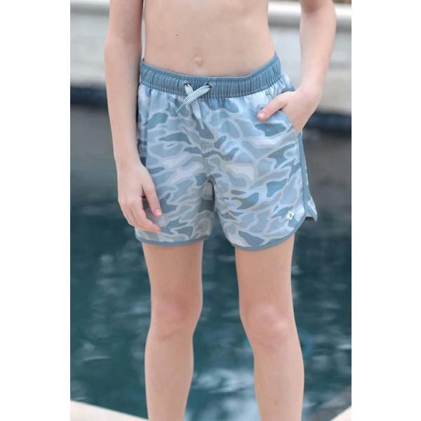 Boys' BURLEBO Classic Swim Trunks XSmall Seaside Camo | Scheels Sports