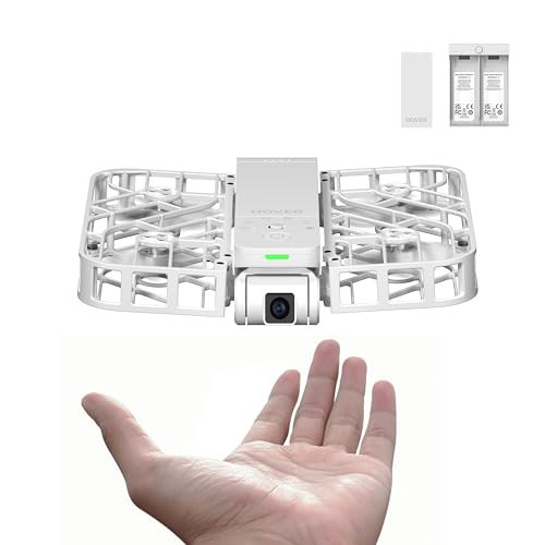 HOVERAir X1 Camera Drone: Ultra-Light 125g, Foldable, Self-Piloting with HDR Video, Palm Takeoff, Intelligent Pathways, and Hands-Free Operation White (Combo) | Amazon (US)