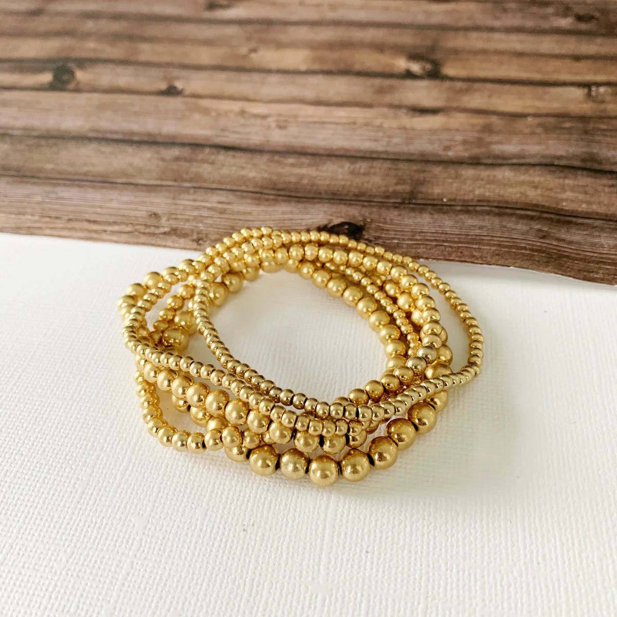 Boutique Bracelet Collection :: PRE-ORDER Nora Petite Gold Ball Bracelets | Baubles & Bits