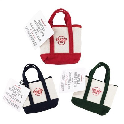 2025 Trader Joe's Canvas Micro Tote with Grocery Bag Set Of 1-3 CHRISTMAS LIMITE | eBay US