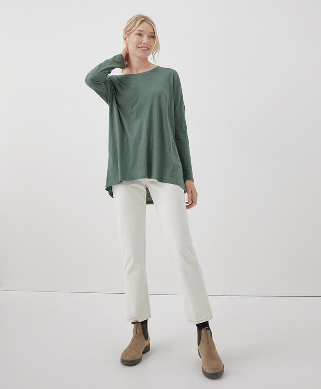 Women’s Featherweight Slub Airy Long Sleeve made with Organic Cotton | Pact | Pact Apparel