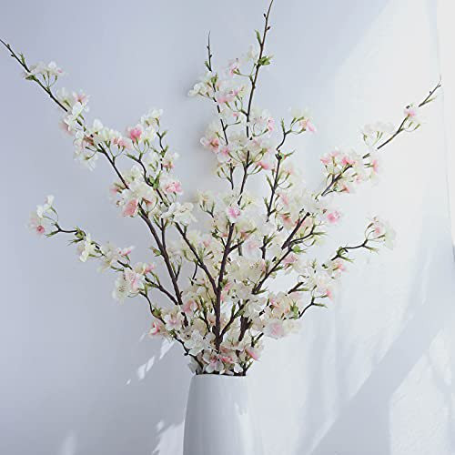 Tall Flower Arrangements Fake Cherry Blossom Tree Stems, Silk Arrangement for Wedding Party Home ... | Walmart (US)