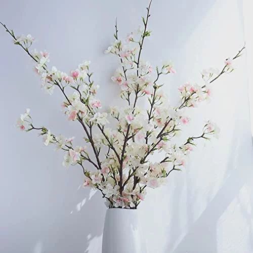 Tall Flower Arrangements Fake Cherry Blossom Tree Stems, Silk Arrangement for Wedding Party Home ... | Walmart (US)