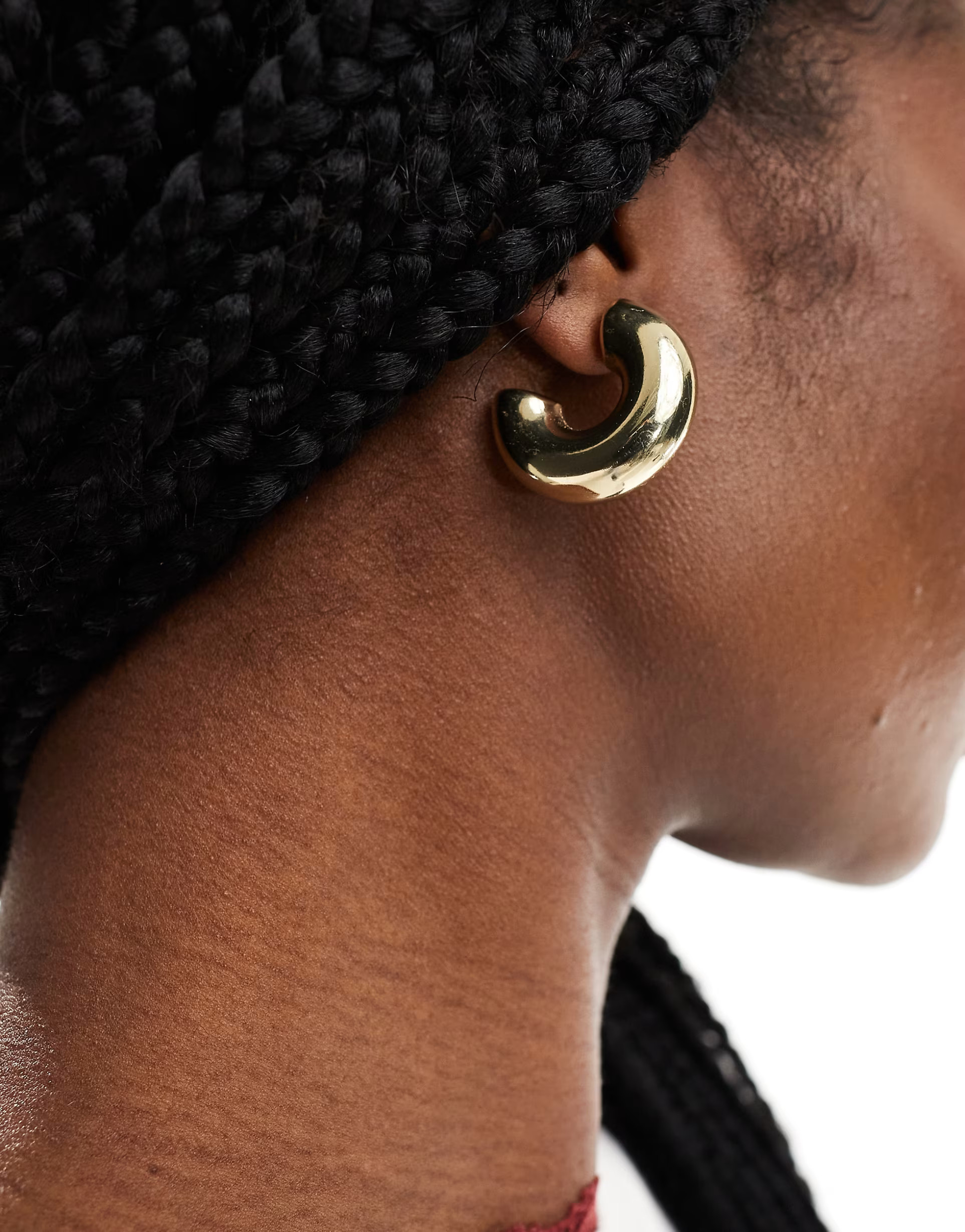 Pieces chunky hoop earrings in gold | ASOS (Global)