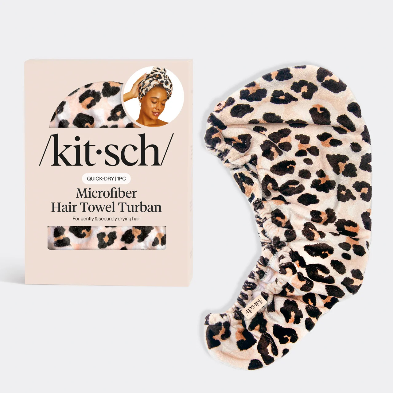Microfiber Hair Towel - Leopard | KITSCH | Kitsch