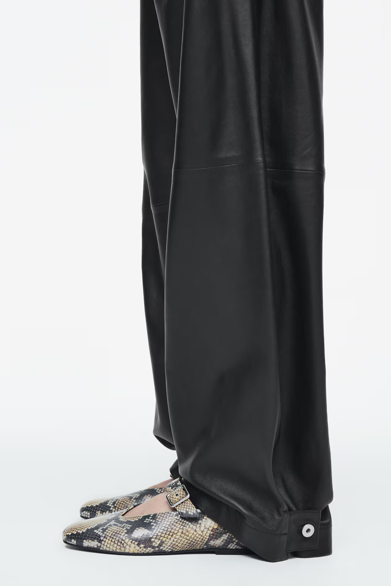 SNAKE-EFFECT LEATHER BALLET FLATS | H&M (UK, MY, IN, SG, PH, TW, HK)