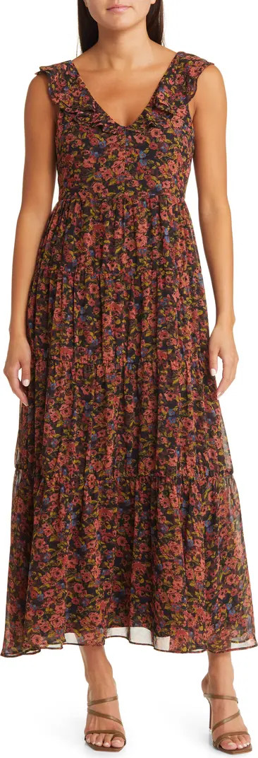 Ruffle Neck Tiered Maxi Dress | Nordstrom