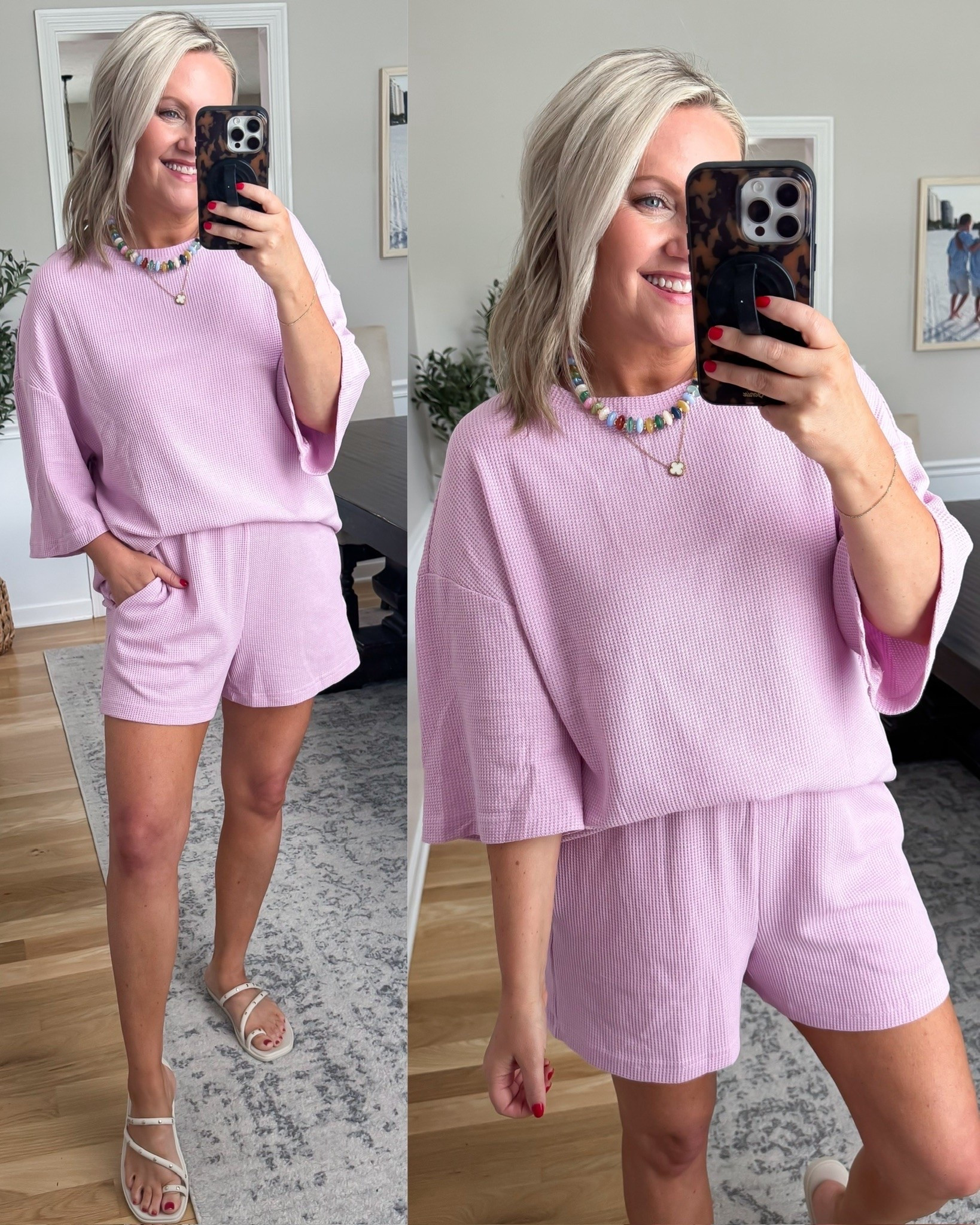 Soft, stylish, and effortless! This lounge set is the perfect pick for casual summer days, relaxed weekends, or easy travel outfits. Pair it with sandals and a colorful necklace for a chic, throw-on look that’s comfortable and polished.

summer outfit, lounge set, lavender set, casual style, mom style, travel outfit, easy outfit, amazon fashion, lovelylifestyling

#LTKootd #LTKSeasonal #LTKOver40