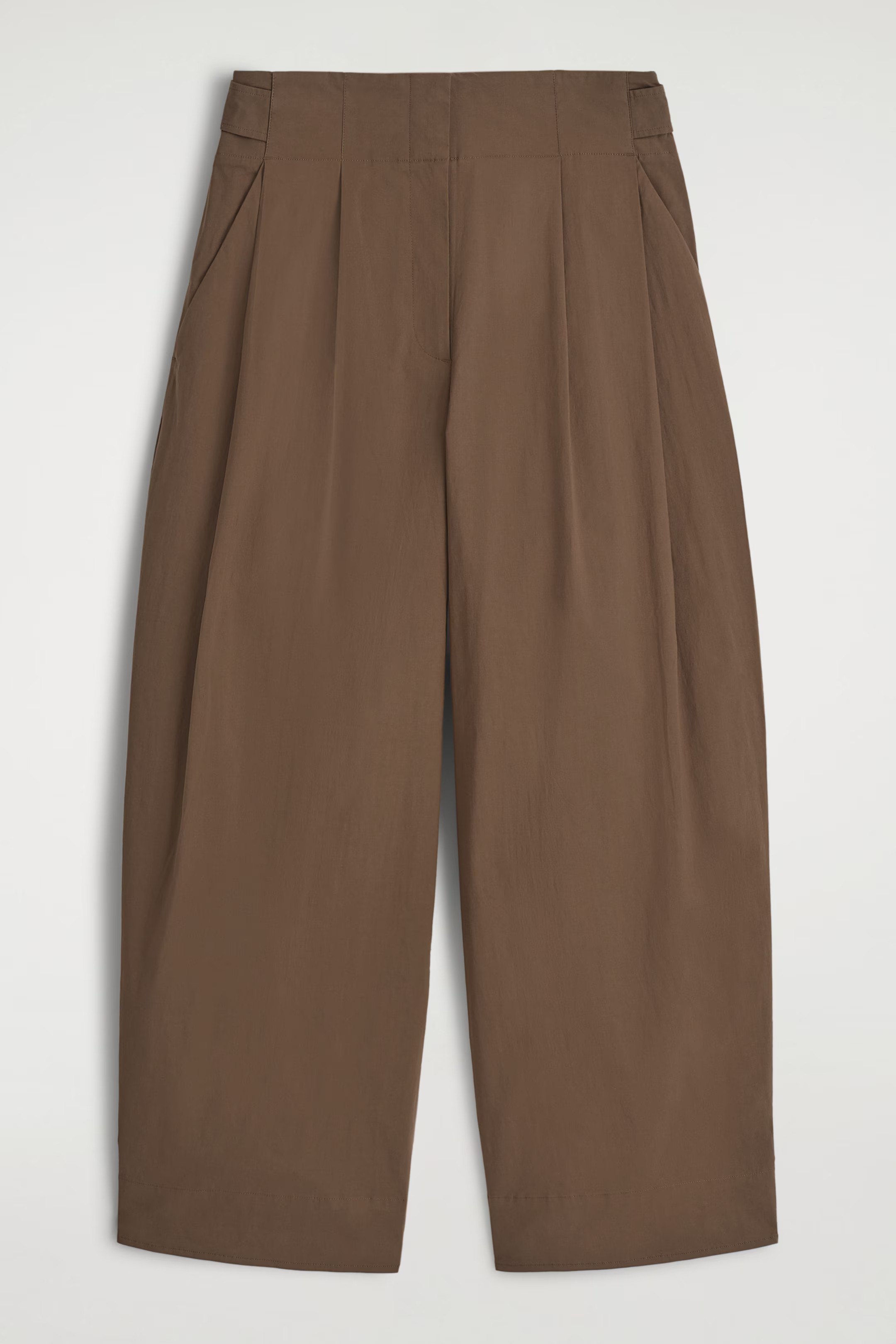 COTTON BARREL-LEG TROUSERS - BROWN | COS | COS UK
