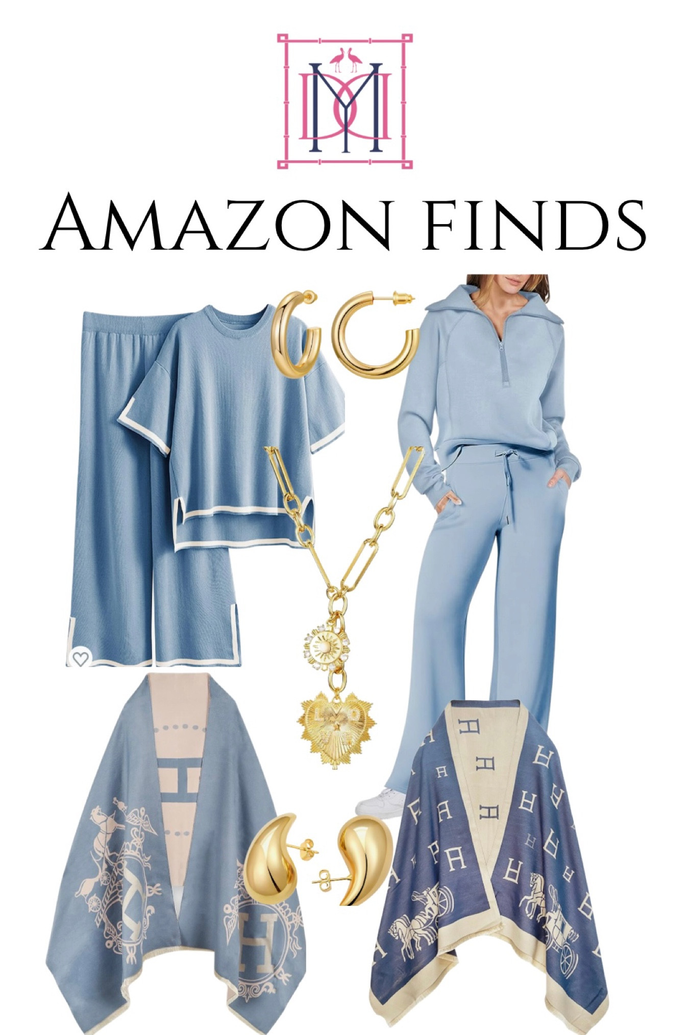 Easy comfy blue travel outfit! Amazon finds! 

#LTKtravel