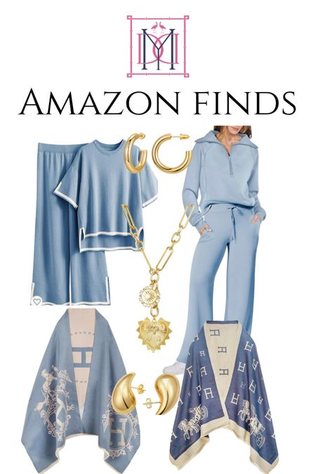Easy comfy blue travel outfit! Amazon finds! 

#LTKtravel