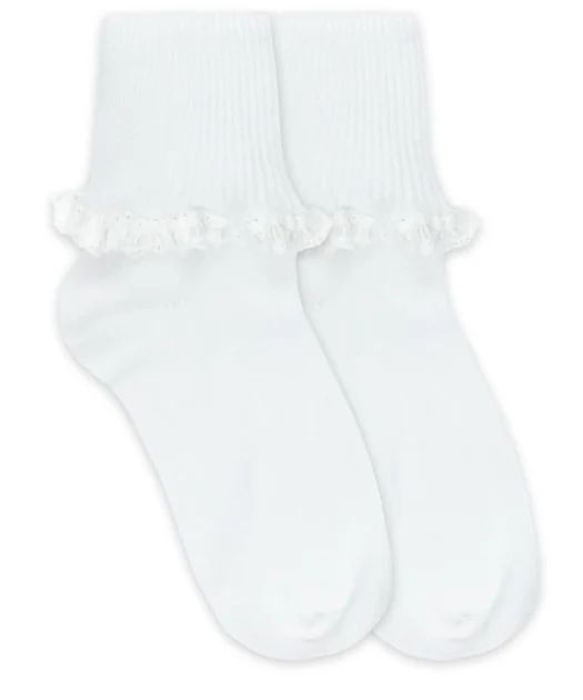 Double Row Lace Turn Cuff Socks | Classic Whimsy