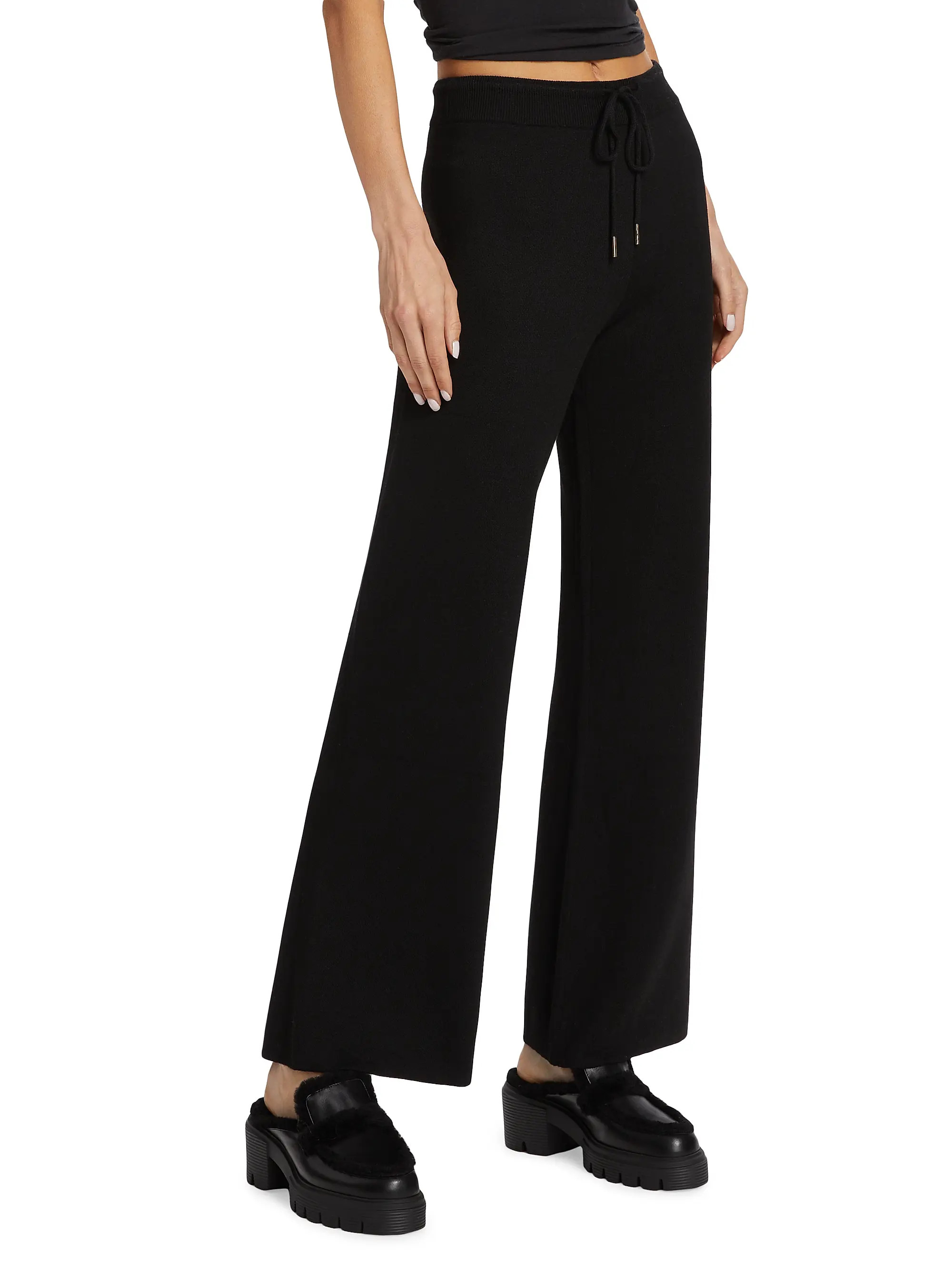 Double-Knit Wide-Leg Drawstring Pants | Saks Fifth Avenue