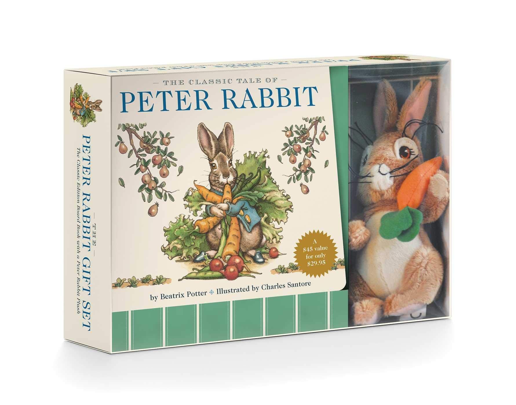 The Peter Rabbit Plush Gift Set: The Classic Edition Board Book + Plush Stuffed Animal Toy Rabbit... | Amazon (US)