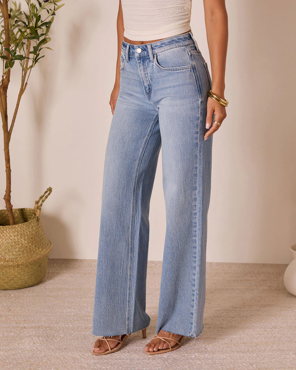 Celinah Stretch High Rise Wide Leg Denim | VICI