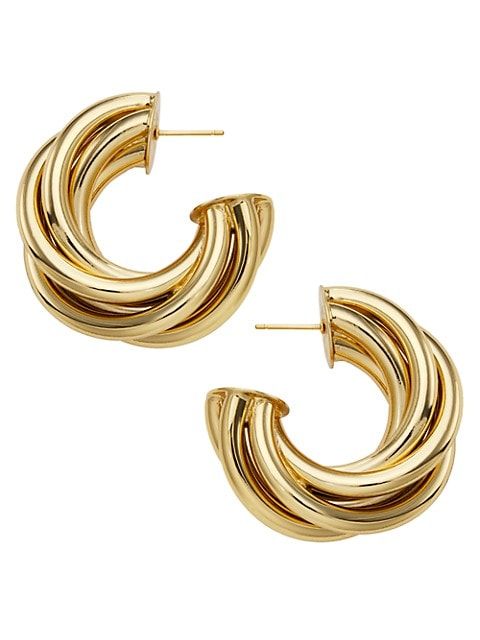 Atik 24K Gold-Plated Hoop Earrings | Saks Fifth Avenue