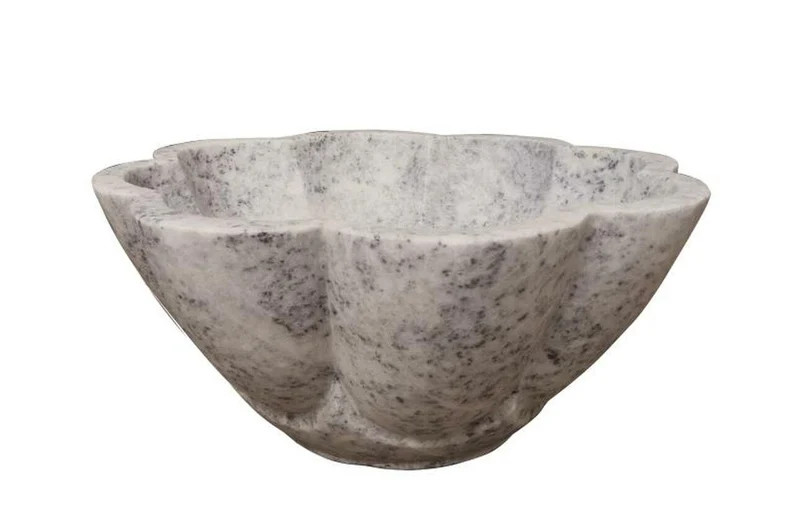 Nature White & Black Marble Lotus Bowl | Etsy (US)