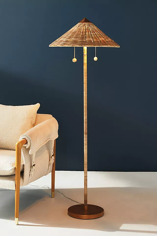 Rattan Umbel Floor Lamp | Anthropologie (US)
