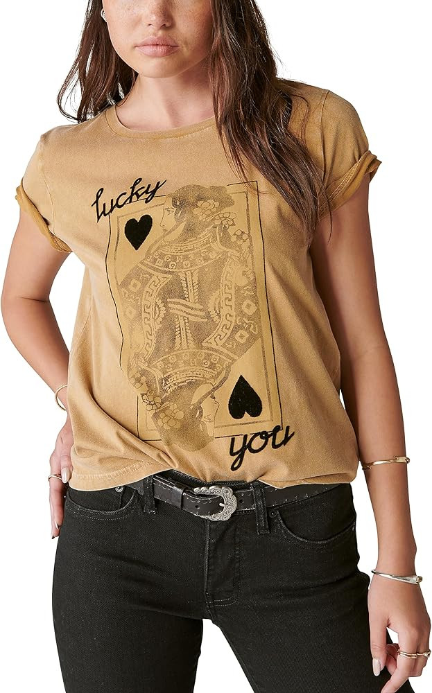 Lucky Brand Women's Lucky You Card Classic Crew | Amazon (US)