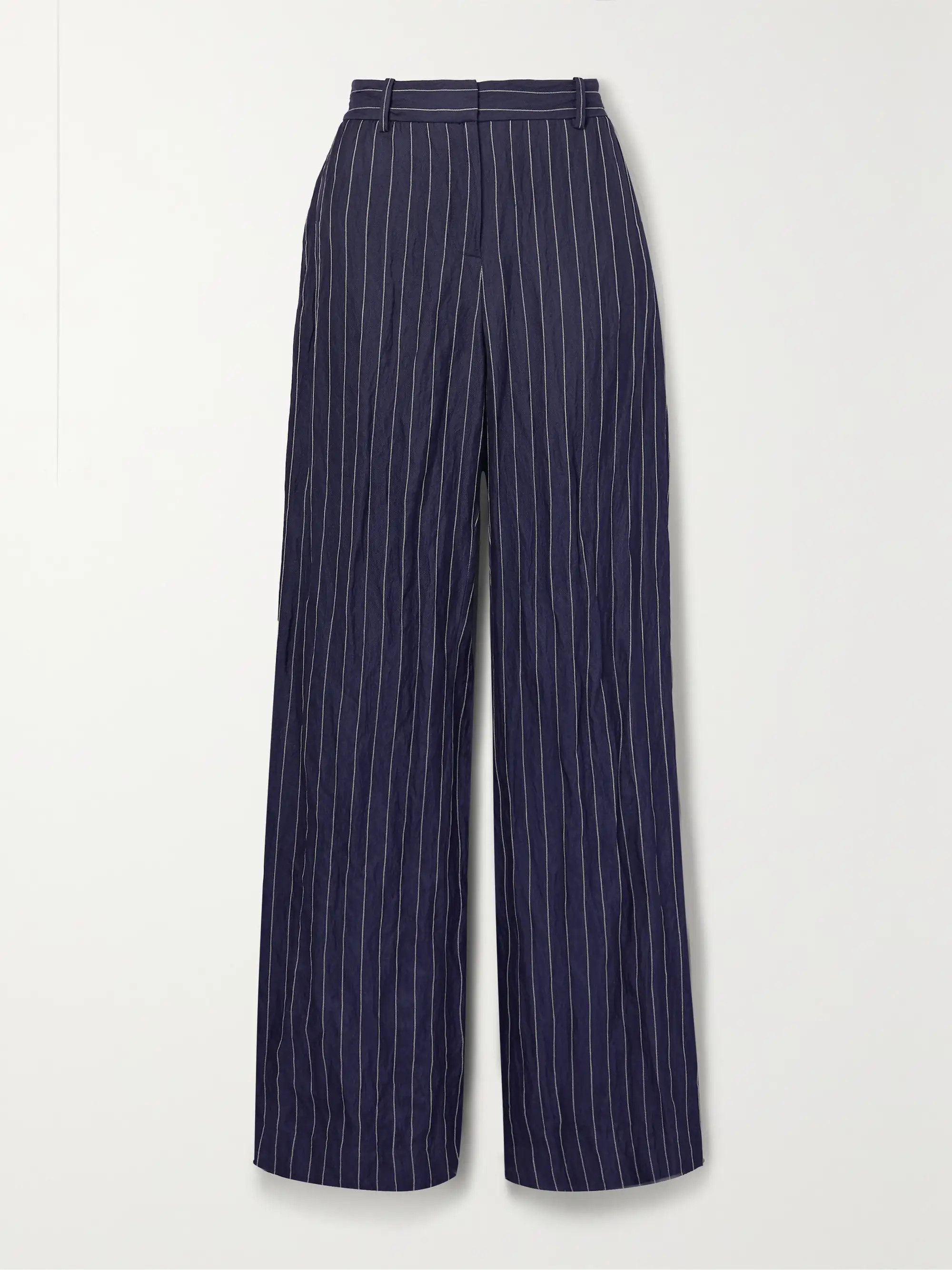 Sullivan pinstriped metallic twill straight-leg pants | NET-A-PORTER (UK & EU)