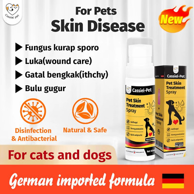 Cassiel Pet Antimicrobial Spray 50ml Cat Dog Skin Wound Fungus Ringworm Itching | eBay US