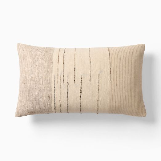 Split Mixed Woven Landscape Pillow Cover | West Elm (US)