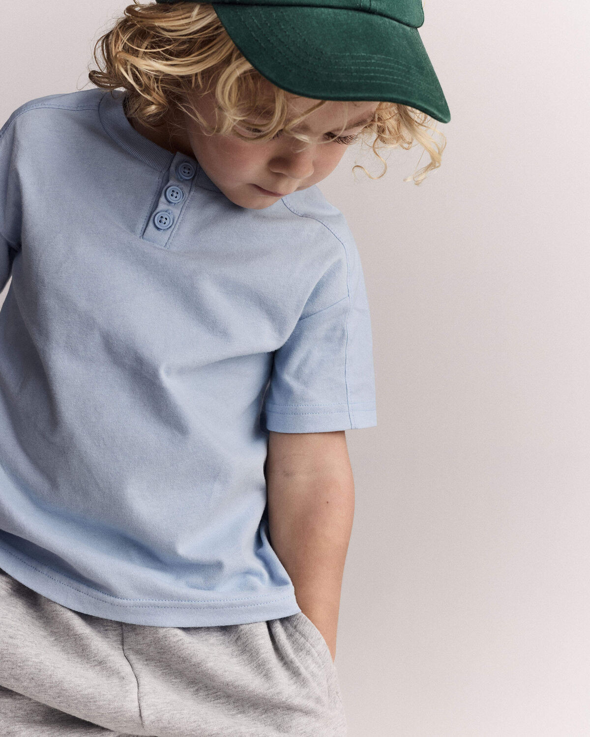 Toddler Boy Henley Tee - Blue | Carter's Inc