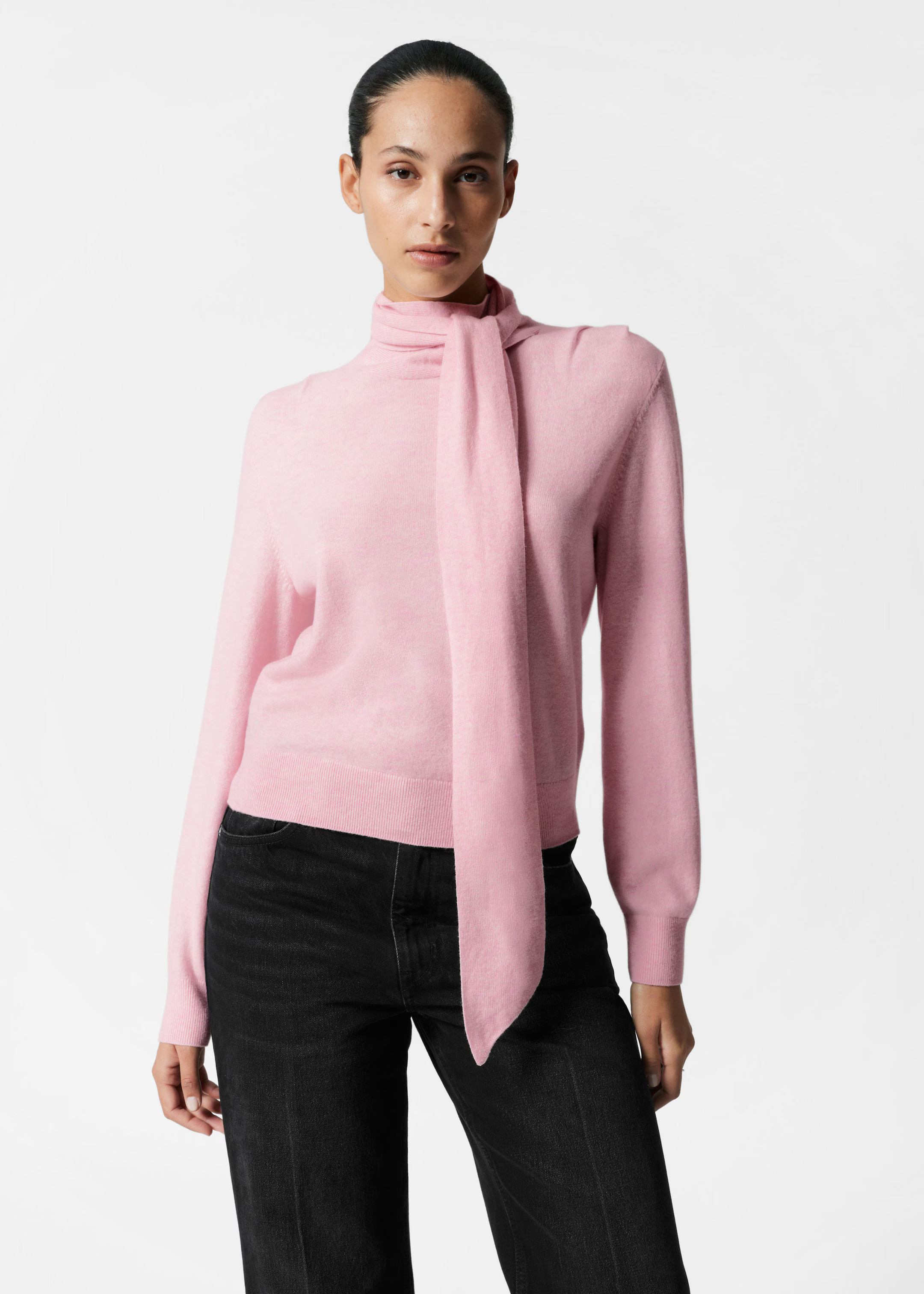 Pullover aus Merinowolle mit Bindedetail - Rosa - & Other Stories DE | & Other Stories EU