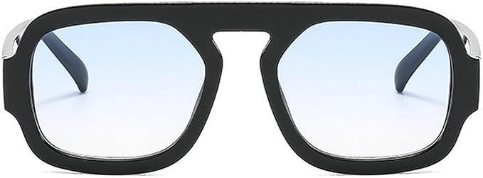 Retro Square Sunglasses Women Fashion Gradient Shades UV400 Men Punk Blue Green Sun Glasses N47 | Amazon (US)