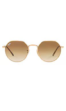 Ray-Ban Jack in Arista & Clear Gradient Brown from Revolve.com | Revolve Clothing (Global)