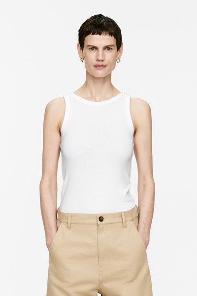 Rib Tank Top – White – Women – ARKET GB | Arket UK