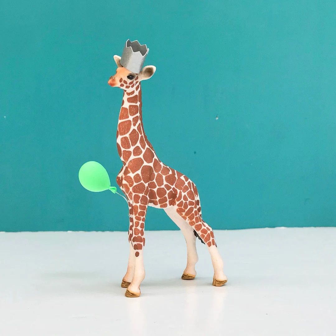 Giraffe Calf Cake Topper Safari Party Cake Topper Animal - Etsy UK | Etsy (UK)