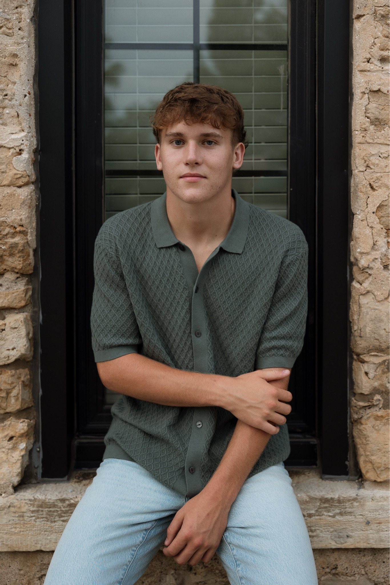 Senior picture outfit inspiration for the guys - featuring vintage washed jeans and a crotchet button down

// men’s style, men’s outfit inspiration, men’s fashion

#LTKMens