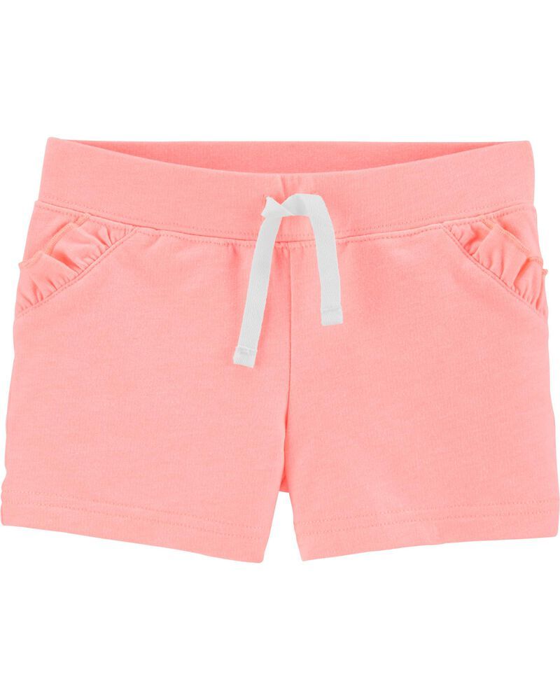 Neon Ruffle Pull-On French Terry Shorts | Carter's