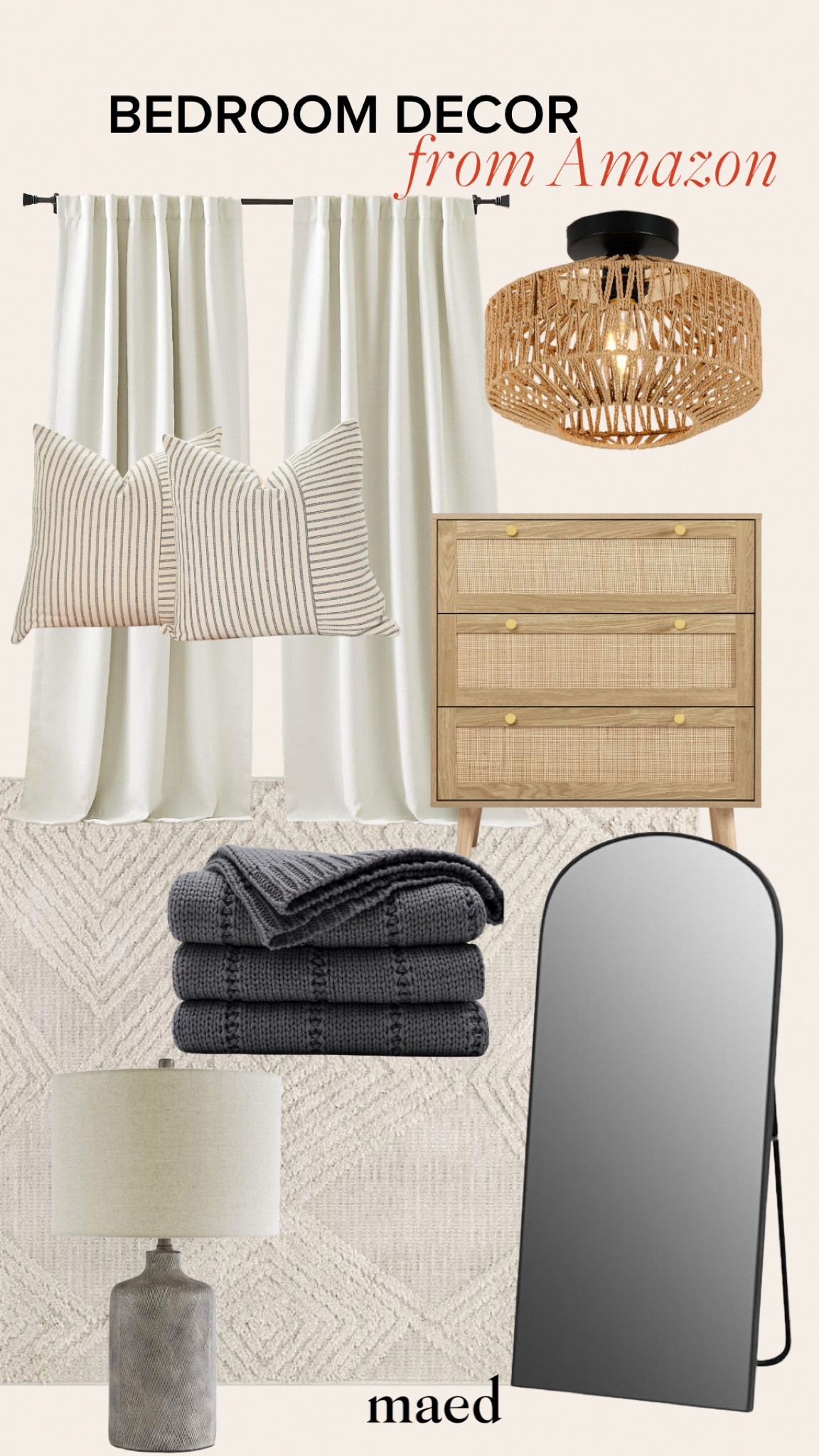 Amazon bedroom decor, amazon decor, amazon bedroom, amazon throw pillows, amazon throw blanket, amazon mirror, amazon table lamp, amazon lighting, amazon dresser, amazon modern rattan dresser 

#LTKstyletip #LTKFind #LTKhome