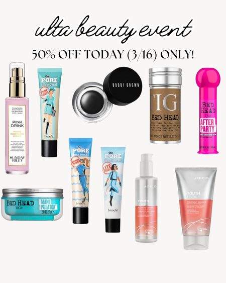 Ulta Semi-Annual Beauty Event sale - these items are 50% off today only! Saturday, March 16, 2024! 

#LTKsalealert #LTKbeauty