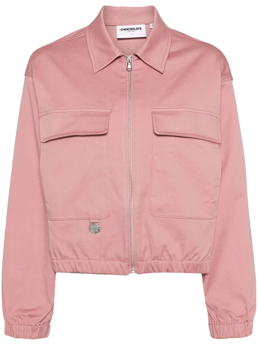 CHOCOOLATE zip-up Twill Bomber Jacket | Pink | FARFETCH | Farfetch Global