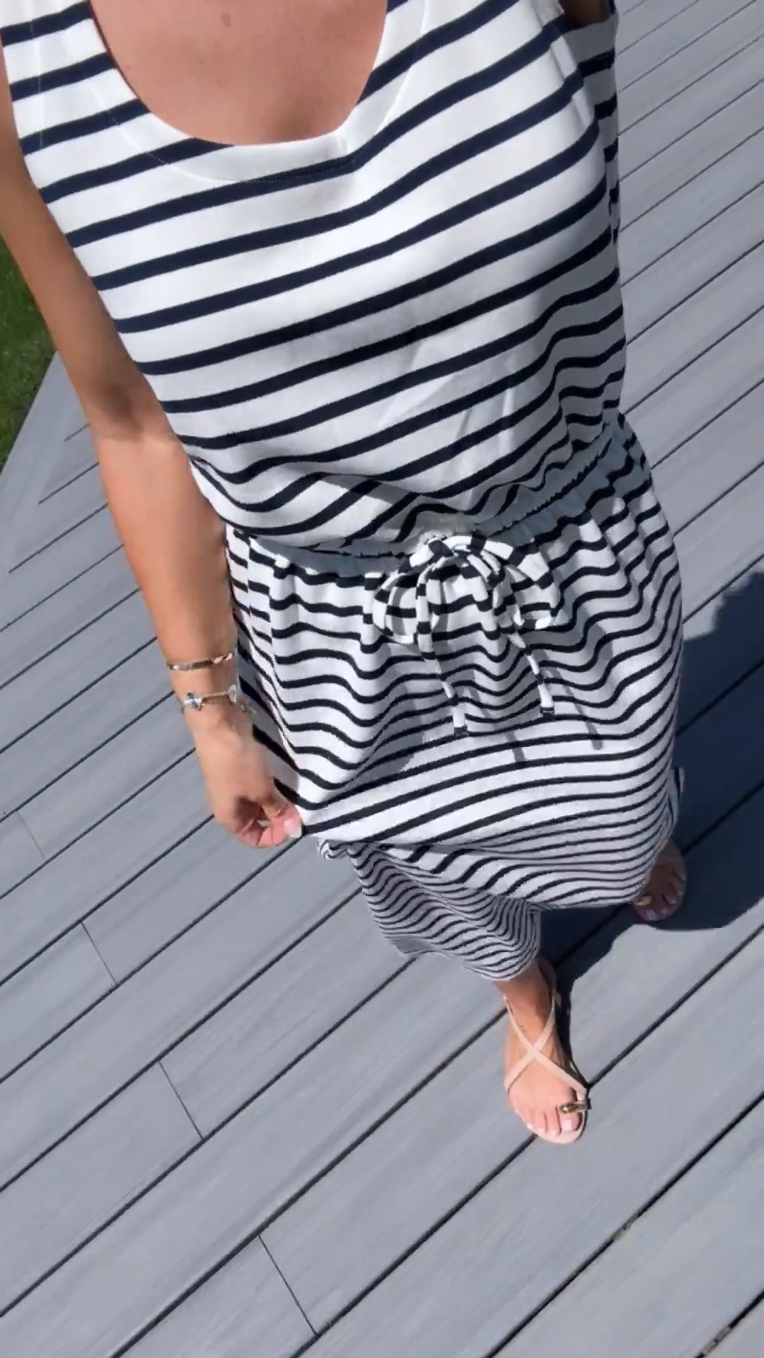 XS striped dress (code ALMOSTREADYXSPANX for new customers!) / Amazon sandals run true to size

#LTKSeasonal #LTKPetite #LTKootd