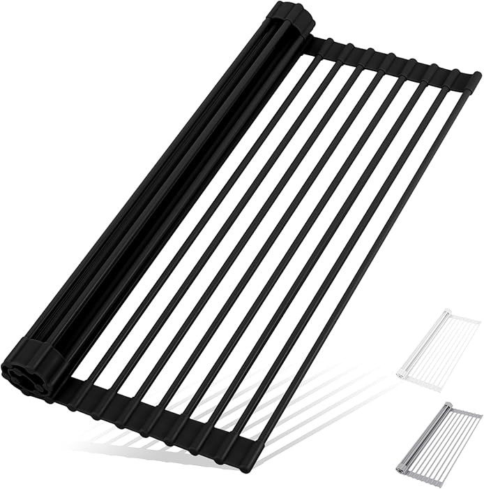 Roll Up Dish Drying Rack Over The Sink Kitchen Roll Up Sink Drying Rack Multipurpose Foldable Sin... | Amazon (US)