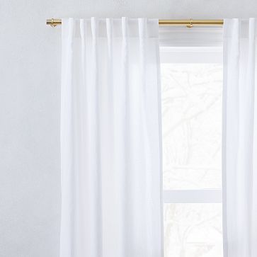 Sheer Crosshatch Curtains (Set of 2) - White | West Elm (US)